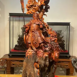 Tượng Quan Công Gỗ Trắc Cao 102cm