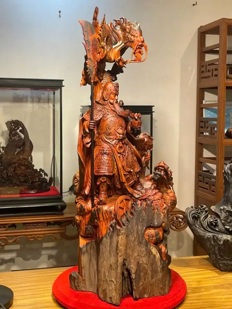 Tượng Quan Công Gỗ Trắc Cao 102cm