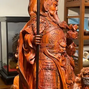 Tượng Quan Công Gỗ Trắc Cao 102cm
