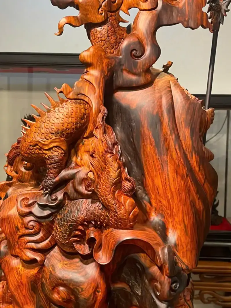 Tượng Quan Công Gỗ Trắc Cao 102cm