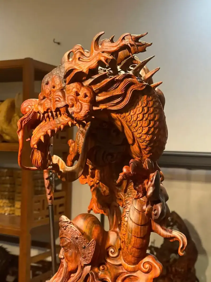 Tượng Quan Công Gỗ Trắc Cao 102cm