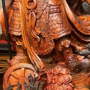 Tượng Quan Công Gỗ Trắc Cao 102cm