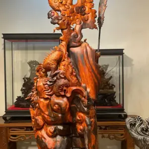 Tượng Quan Công Gỗ Trắc Cao 102cm