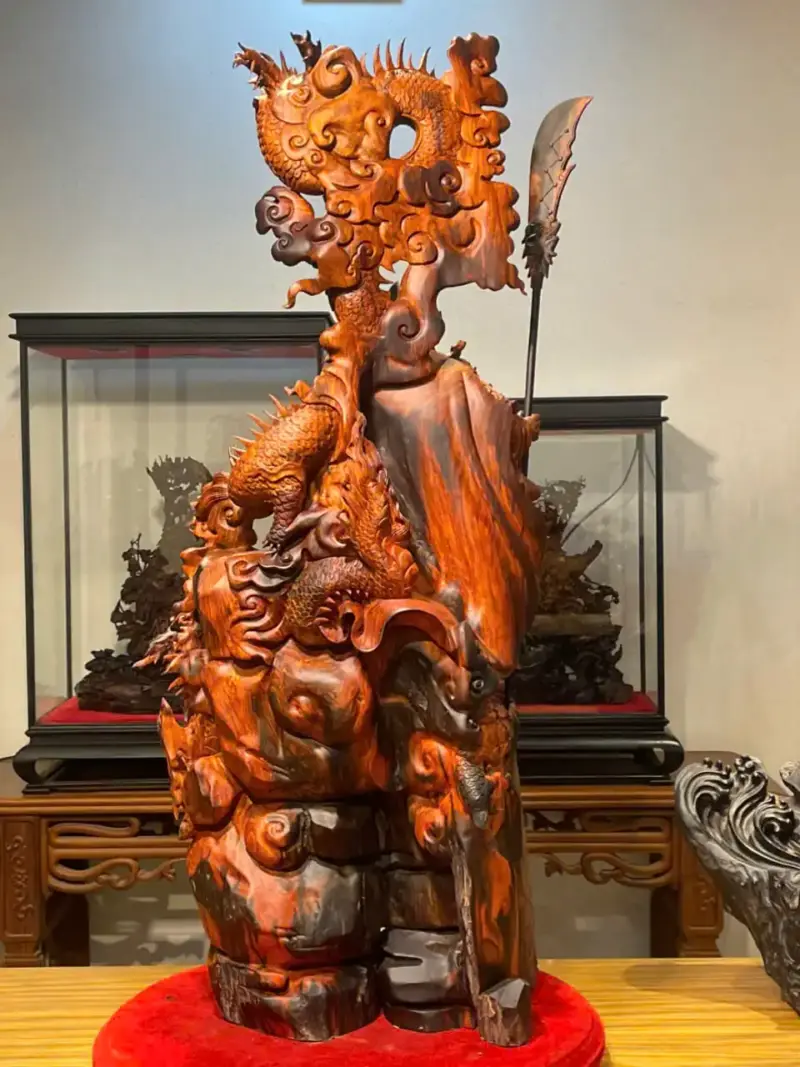 Tượng Quan Công Gỗ Trắc Cao 102cm