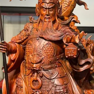 Tượng Quan Công Gỗ Trắc Cao 102cm