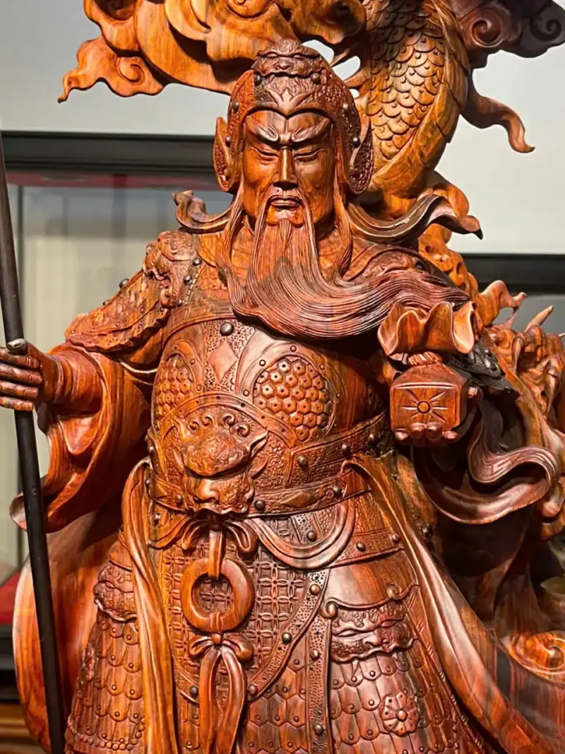 Tượng Quan Công Gỗ Trắc Cao 102cm