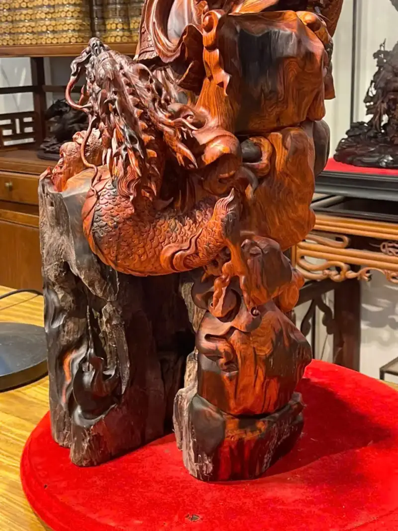 Tượng Quan Công Gỗ Trắc Cao 102cm