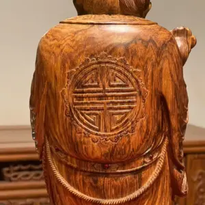 Tượng Thần Tài Gỗ Sưa Già Cao 36cm