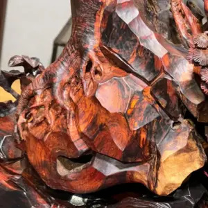 Tượng Phu Thê Gỗ Sưa Già Cao 45cm