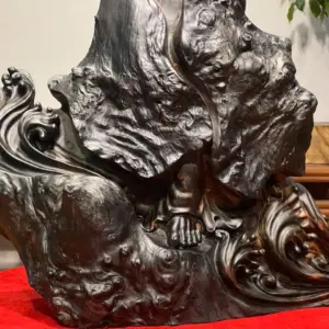 Tượng Đạt Ma Gỗ Mun Hoa Cao 71cm
