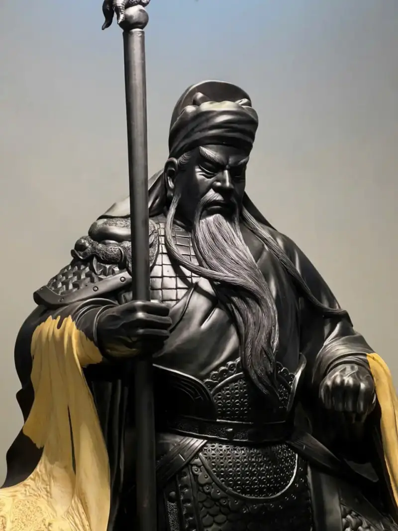Tượng Quan Công Gỗ Nu Mun Cao 106cm