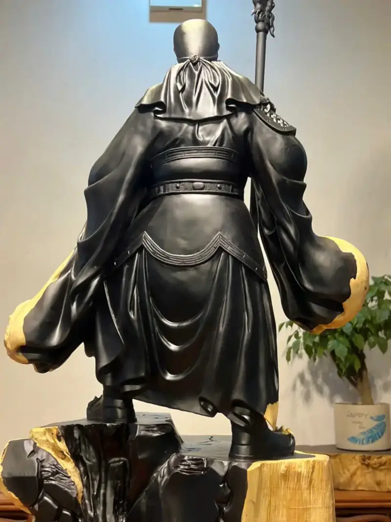 Tượng Quan Công Gỗ Nu Mun Cao 106cm
