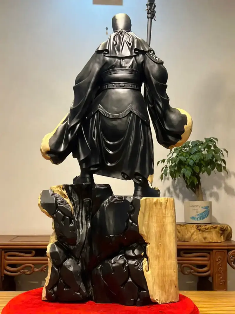 Tượng Quan Công Gỗ Nu Mun Cao 106cm