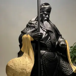 Tượng Quan Công Gỗ Nu Mun Cao 106cm