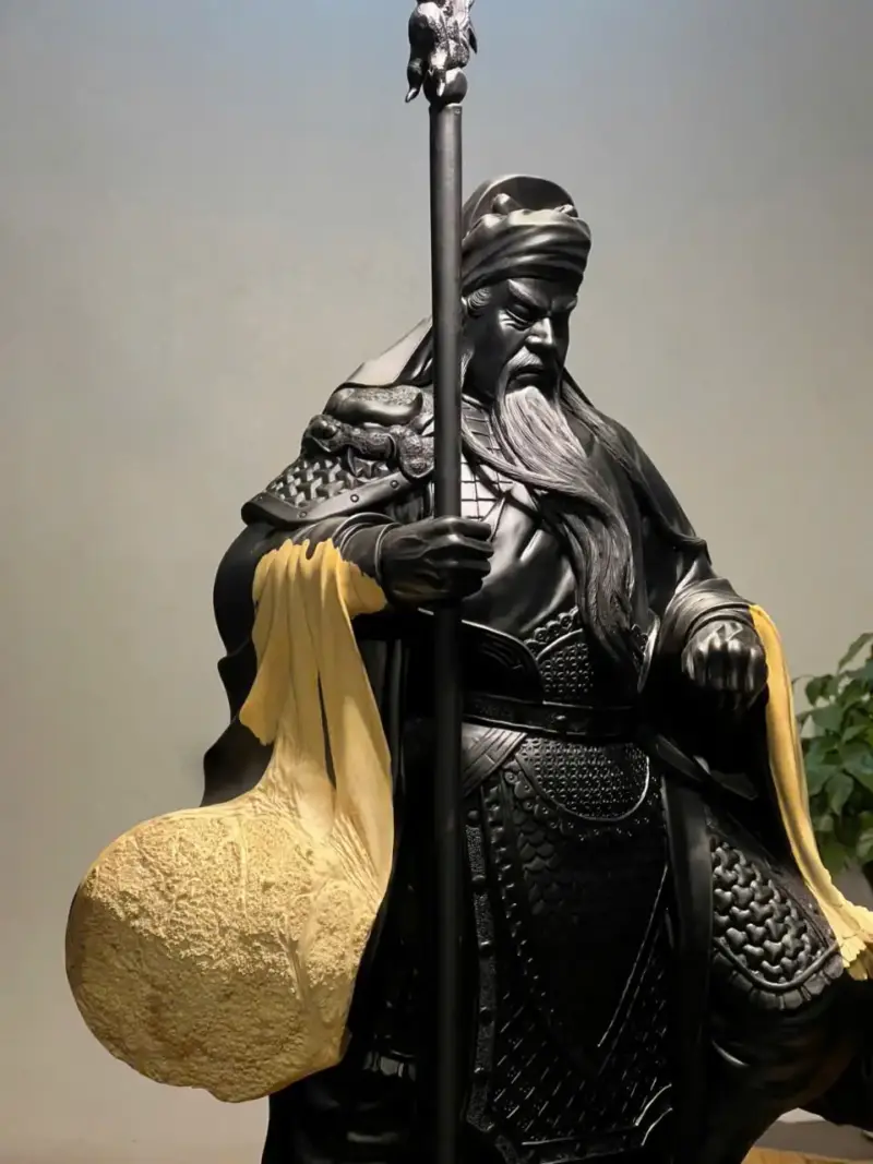 Tượng Quan Công Gỗ Nu Mun Cao 106cm