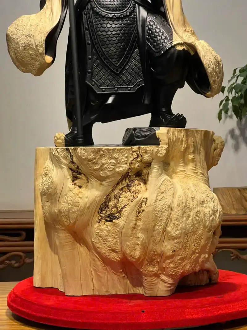 Tượng Quan Công Gỗ Nu Mun Cao 106cm