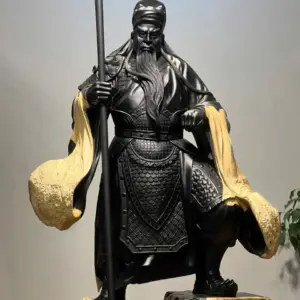 Tượng Quan Công Gỗ Nu Mun Cao 106cm