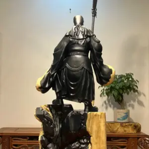 Tượng Quan Công Gỗ Nu Mun Cao 106cm