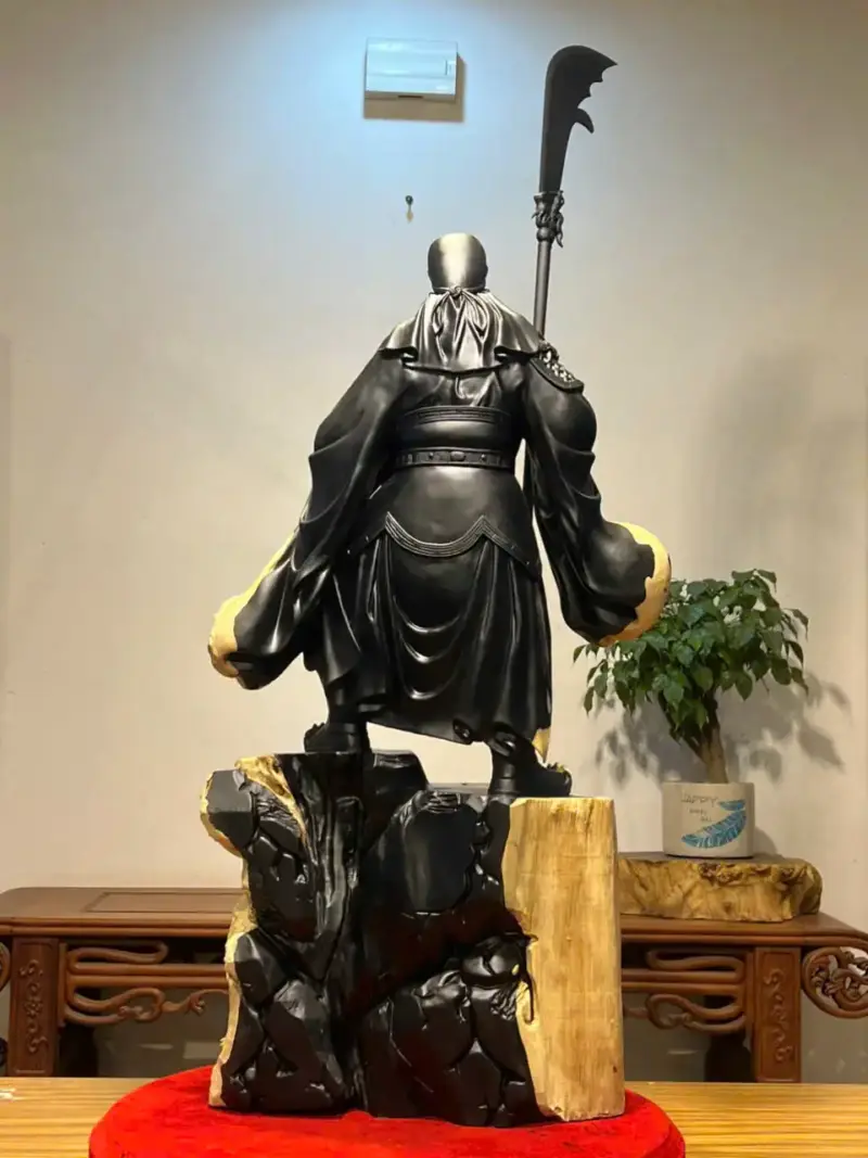 Tượng Quan Công Gỗ Nu Mun Cao 106cm