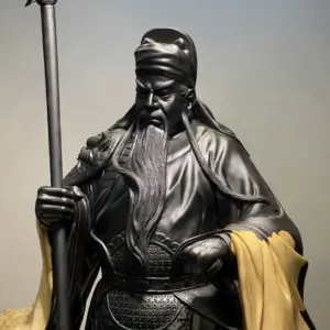Tượng Quan Công Gỗ Nu Mun Cao 106cm