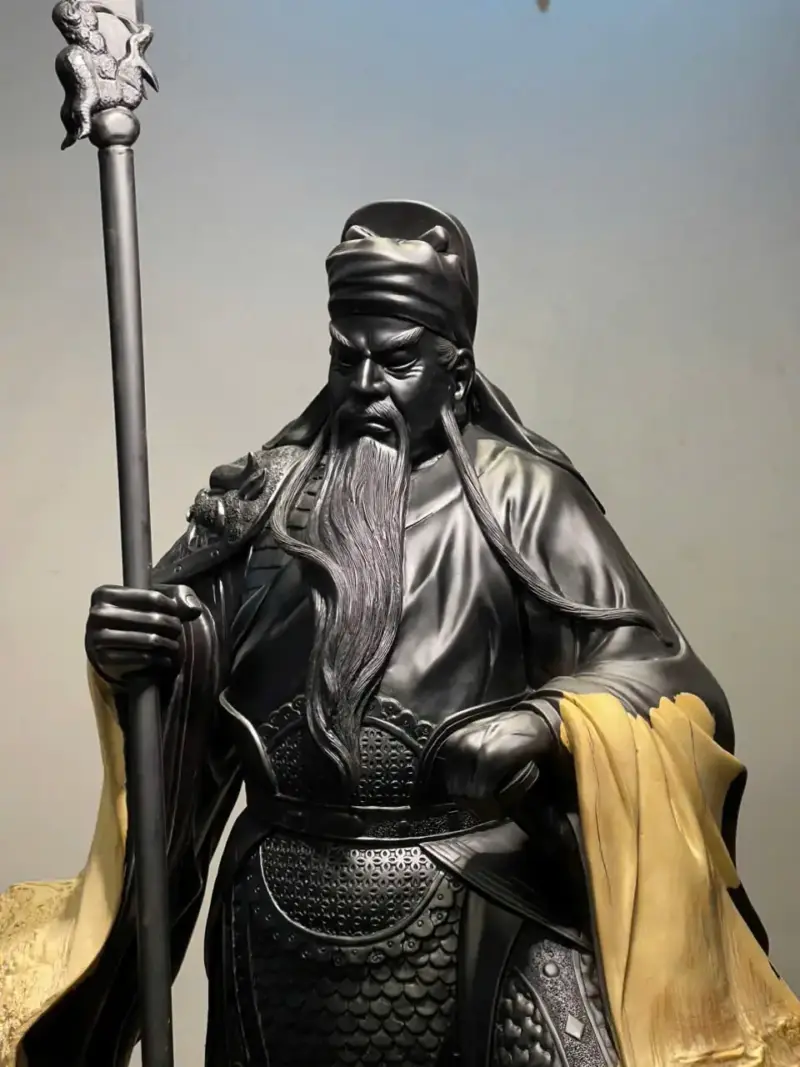 Tượng Quan Công Gỗ Nu Mun Cao 106cm