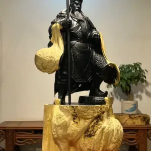 Tượng Quan Công Gỗ Nu Mun Cao 106cm