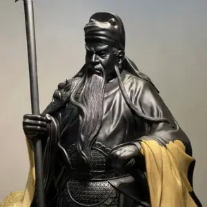 Tượng Quan Công Gỗ Nu Mun Cao 106cm