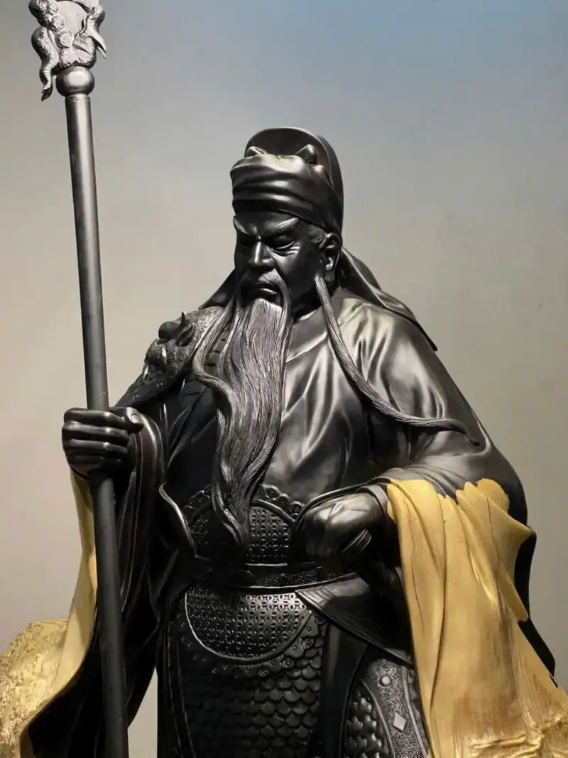 Tượng Quan Công Gỗ Nu Mun Cao 106cm