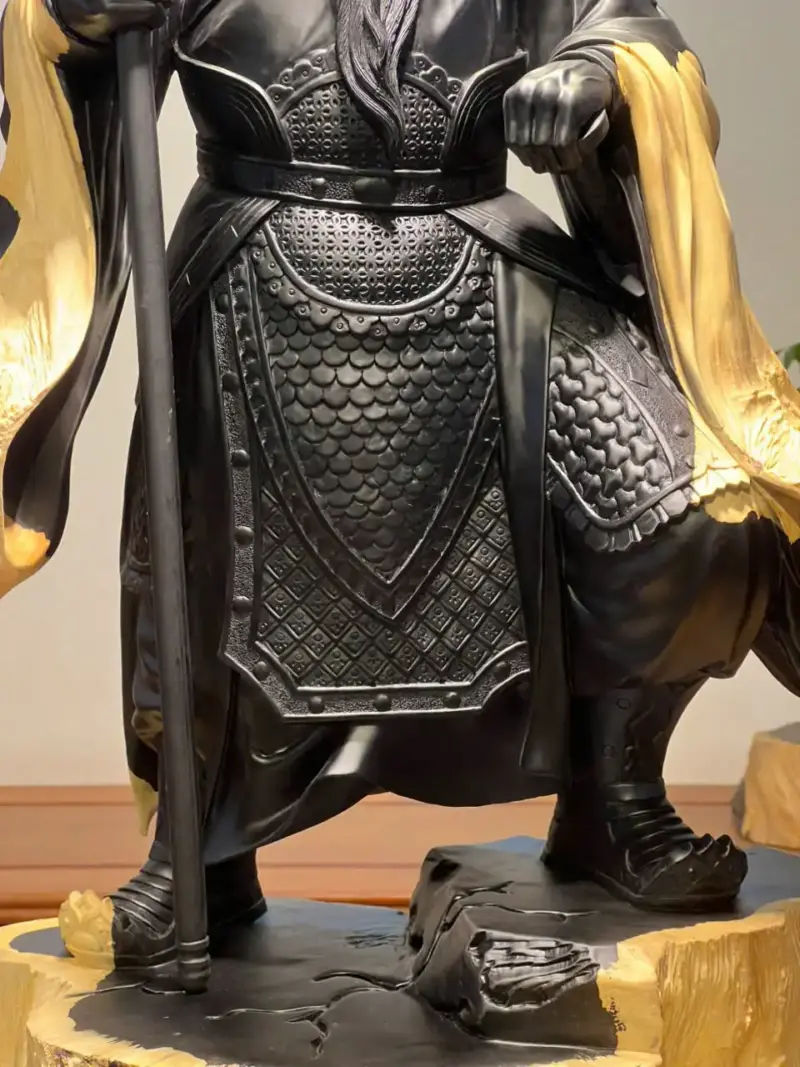 Tượng Quan Công Gỗ Nu Mun Cao 106cm