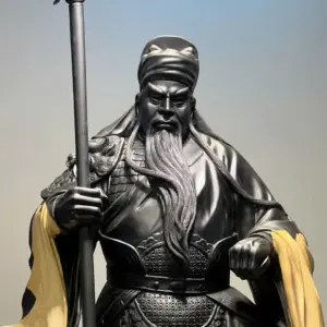 Tượng Quan Công Gỗ Nu Mun Cao 106cm