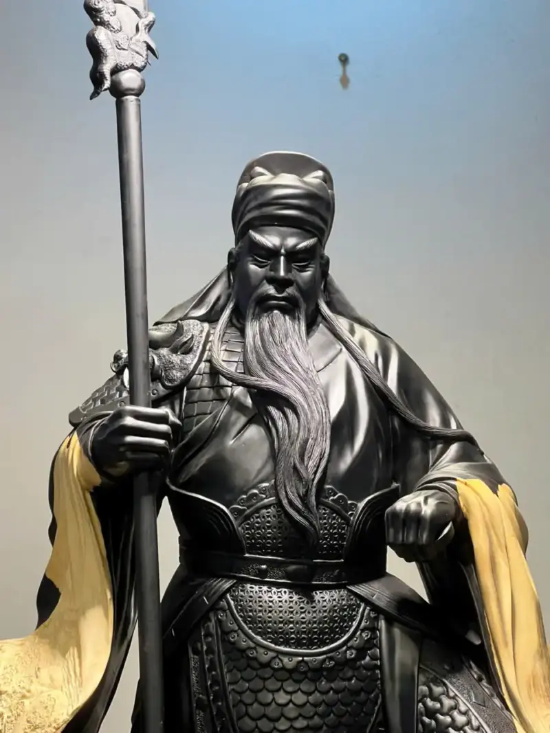 Tượng Quan Công Gỗ Nu Mun Cao 106cm