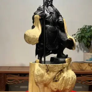 Tượng Quan Công Gỗ Nu Mun Cao 106cm