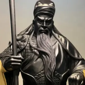 Tượng Quan Công Gỗ Nu Mun Cao 106cm
