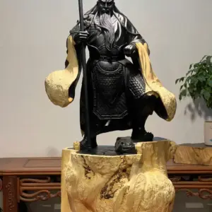 Tượng Quan Công Gỗ Nu Mun Cao 106cm