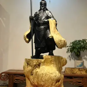 Tượng Quan Công Gỗ Nu Mun Cao 106cm
