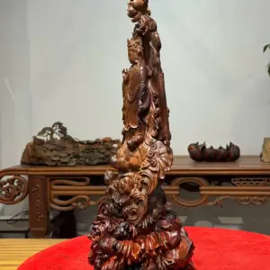 Tượng Phật Bà Gỗ Sưa Cao 46cm
