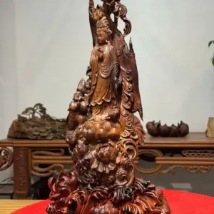 Tượng Phật Bà Gỗ Sưa Cao 46cm