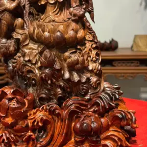 Tượng Phật Bà Gỗ Sưa Cao 46cm