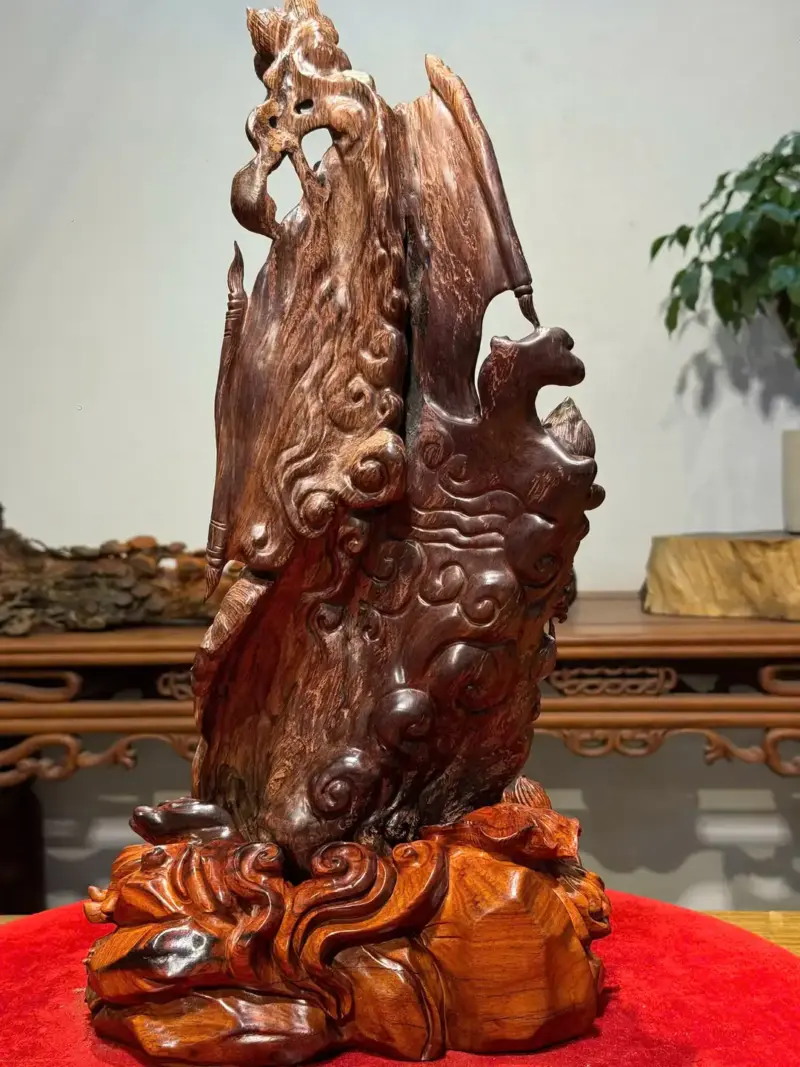 Tượng Phật Bà Gỗ Sưa Cao 46cm