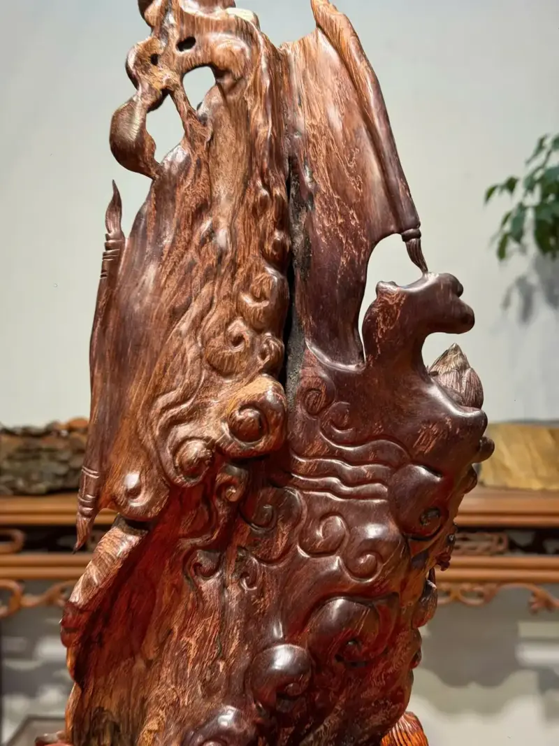 Tượng Phật Bà Gỗ Sưa Cao 46cm