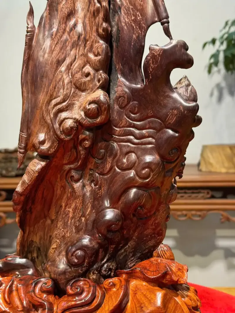 Tượng Phật Bà Gỗ Sưa Cao 46cm
