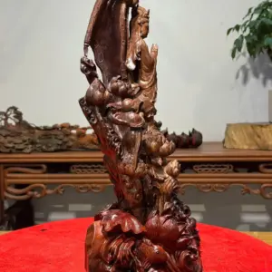 Tượng Phật Bà Gỗ Sưa Cao 46cm