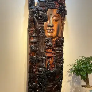 Tượng Diện Phật Gỗ Trắc Cao 125cm