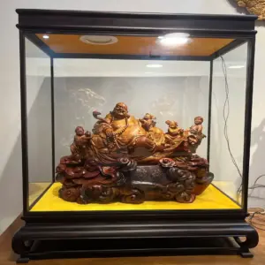Tượng Di Lặc Gỗ Sưa Già Cao 34cm