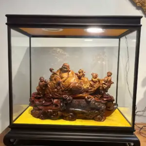 Tượng Di Lặc Gỗ Sưa Già Cao 34cm