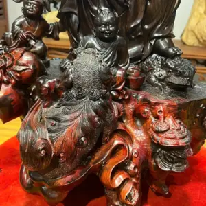 Tượng Di Lặc Gỗ Trắc Cao 68cm