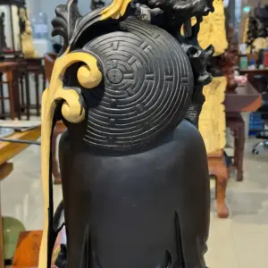 Tượng Đạt Ma Gỗ Nu Mun Cao 121cm