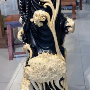 Tượng Đạt Ma Gỗ Nu Mun Cao 121cm