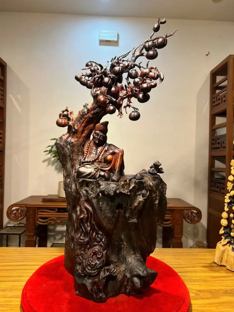 Tượng Tế Công Gỗ Trắc Cao 85cm