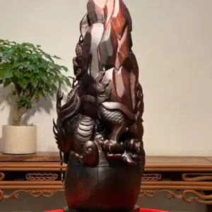 Tượng Huyền Vũ Gỗ Trắc Cao 60cm